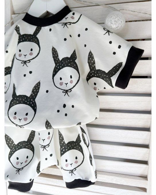 Ensemble Léon  court Lapinou et carbone taille LOUVETEAUX