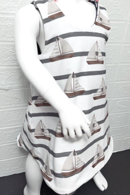 Robe Lilou réversible bleu Bord de Mer Taille LUPETTI