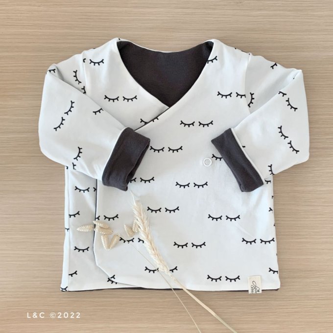 Cache-Coeur Réversible Version Unis ou Version Motif/Unis Taille loupiot
