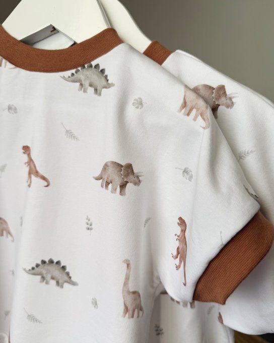 Léon ensemble court  à Mixer Motif et Uni Capsule été