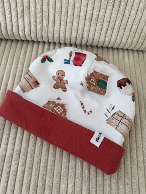 Bonnet  Réversible  Version Unis ou Version Motif/Uni Taille loupiot