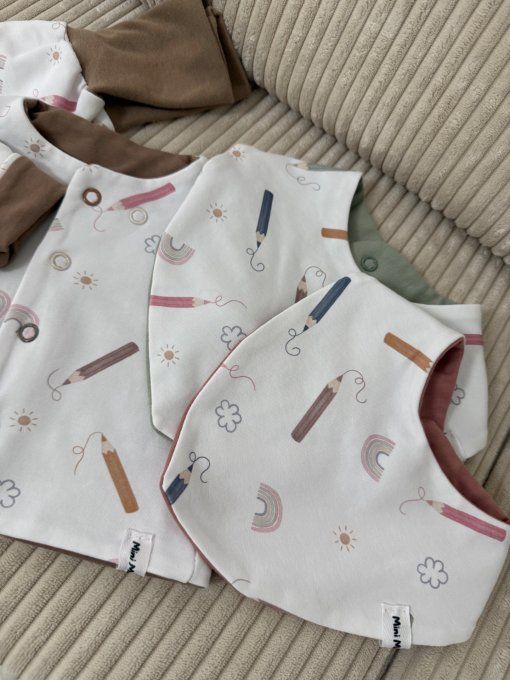 Coffret prêt à  offrir 3  pièces TAILLE LOUPIOTS à partir de 45cm dès la naissance