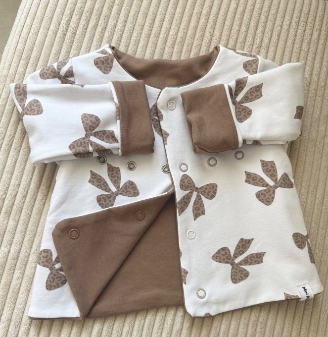 Gilet Celeste réversible Mini MIMI et taupe TAILLE LOUVETEAUX  - Copie