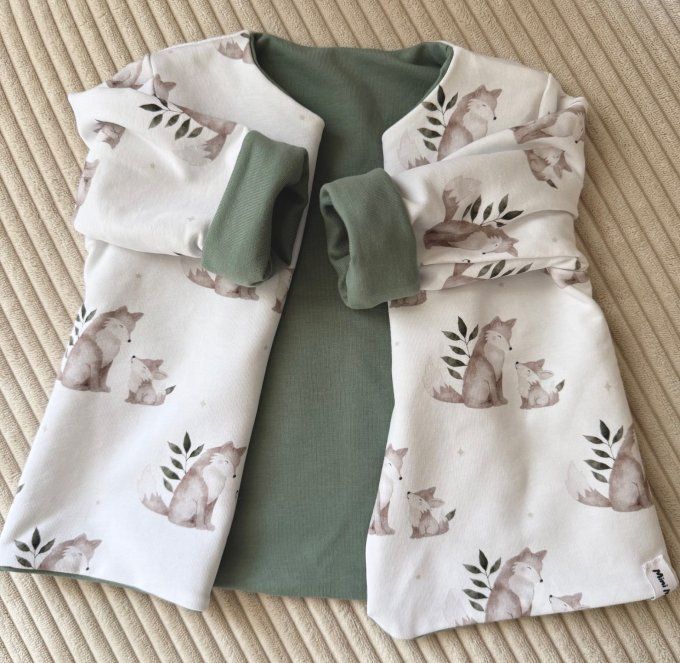 Gilet Celeste réversible Mama Lou et kaki TAILLE LOUVETEAUX 