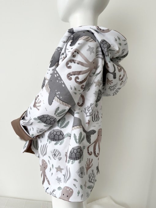 Sacha Gilet à capuche Réversible Motif de Noel