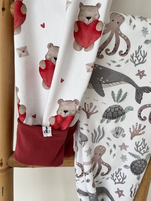 Léon ensemble long  à Mixer Motif et Uni