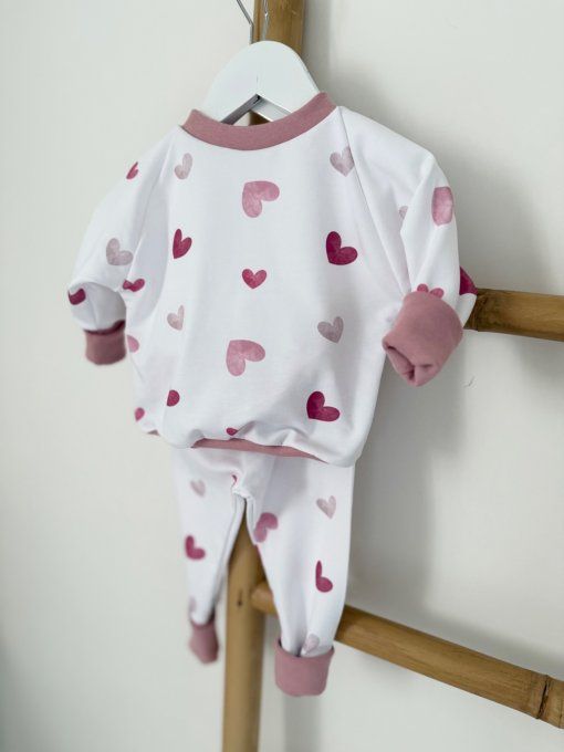 Léon Long blush tendresse et baby rose TAILLE LOUVETEAUX A PARTIR DE 52 CM