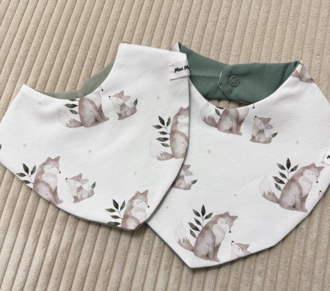 Duo Didou bavoirs Mini et Maxi Motif Mama Lou
