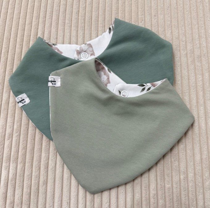 Duo Didou bavoirs Mini et Maxi Motif Mama Lou