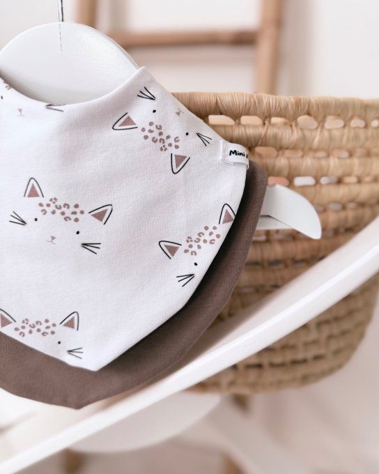 Duo Didou bavoirs Mini et Maxi Motif MEEWOO