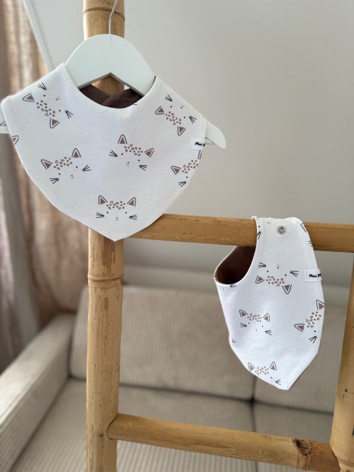 Duo Didou bavoirs Mini et Maxi Motif MEEWOO