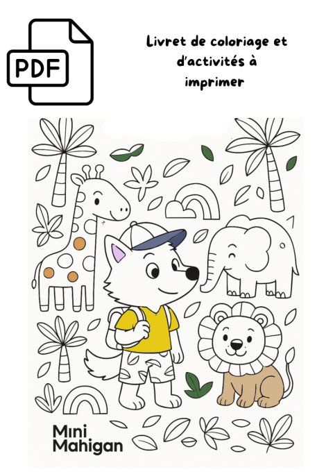 Livret de coloriage et d'activités Jungle