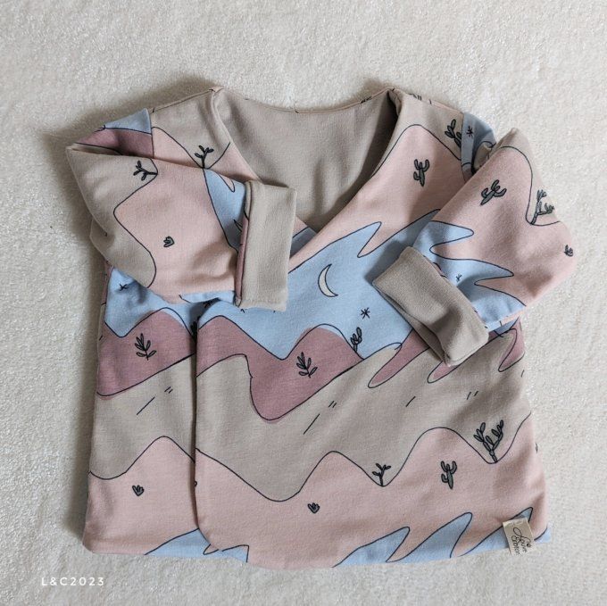 Cache-Coeur Réversible Version Unis ou Version Motif/Unis Taille loupiot